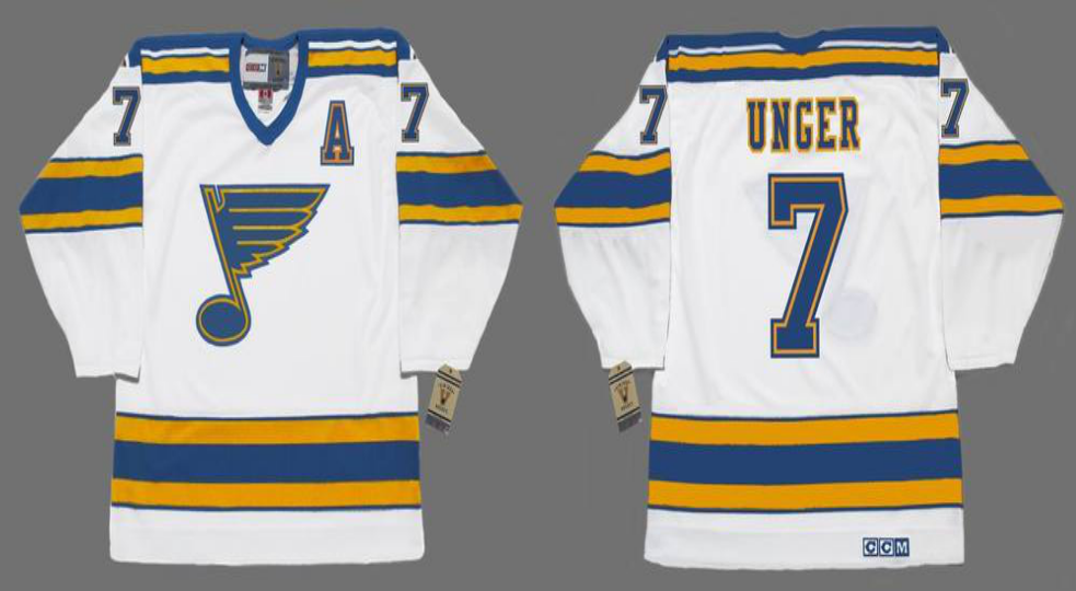 2019 Men St.Louis Blues 7 Unger white style 2 CCM NHL jerseys